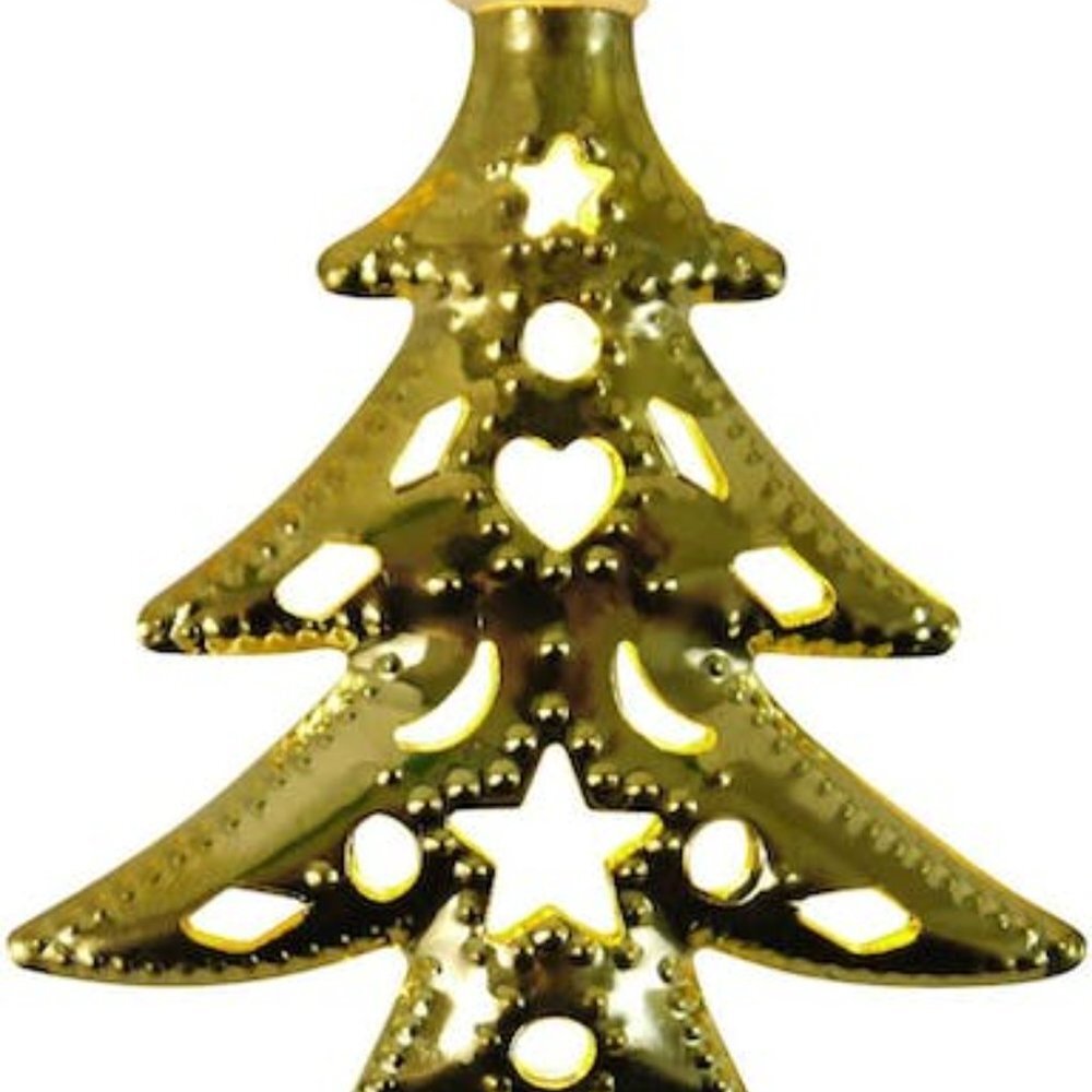 Signature Battery Operated Tree Metal Cap LED Light String, Gold - Picture 3 of 3